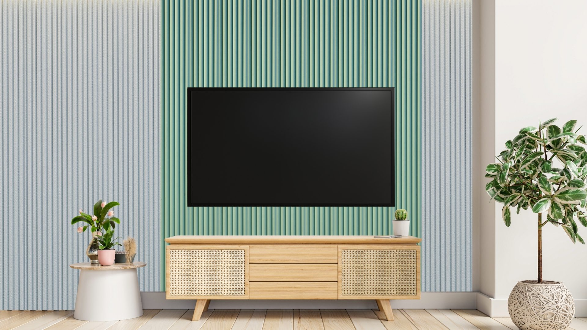 TV Wall Design Ideas with PVC Panels and UV Sheet 1 new more 2