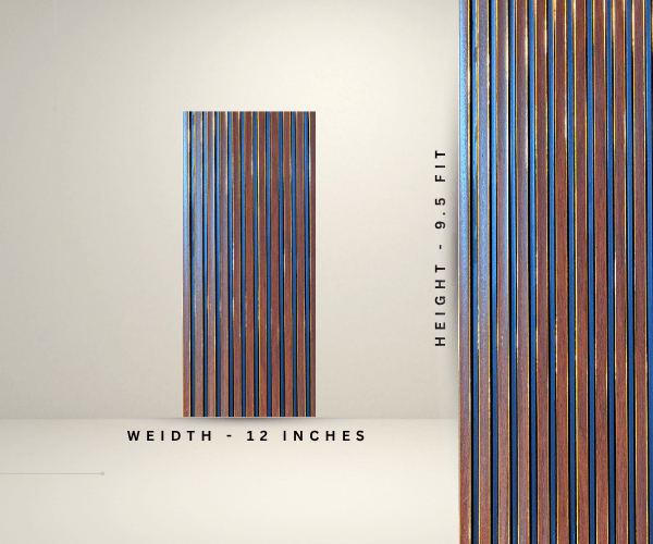 Charcoal louver dark wood